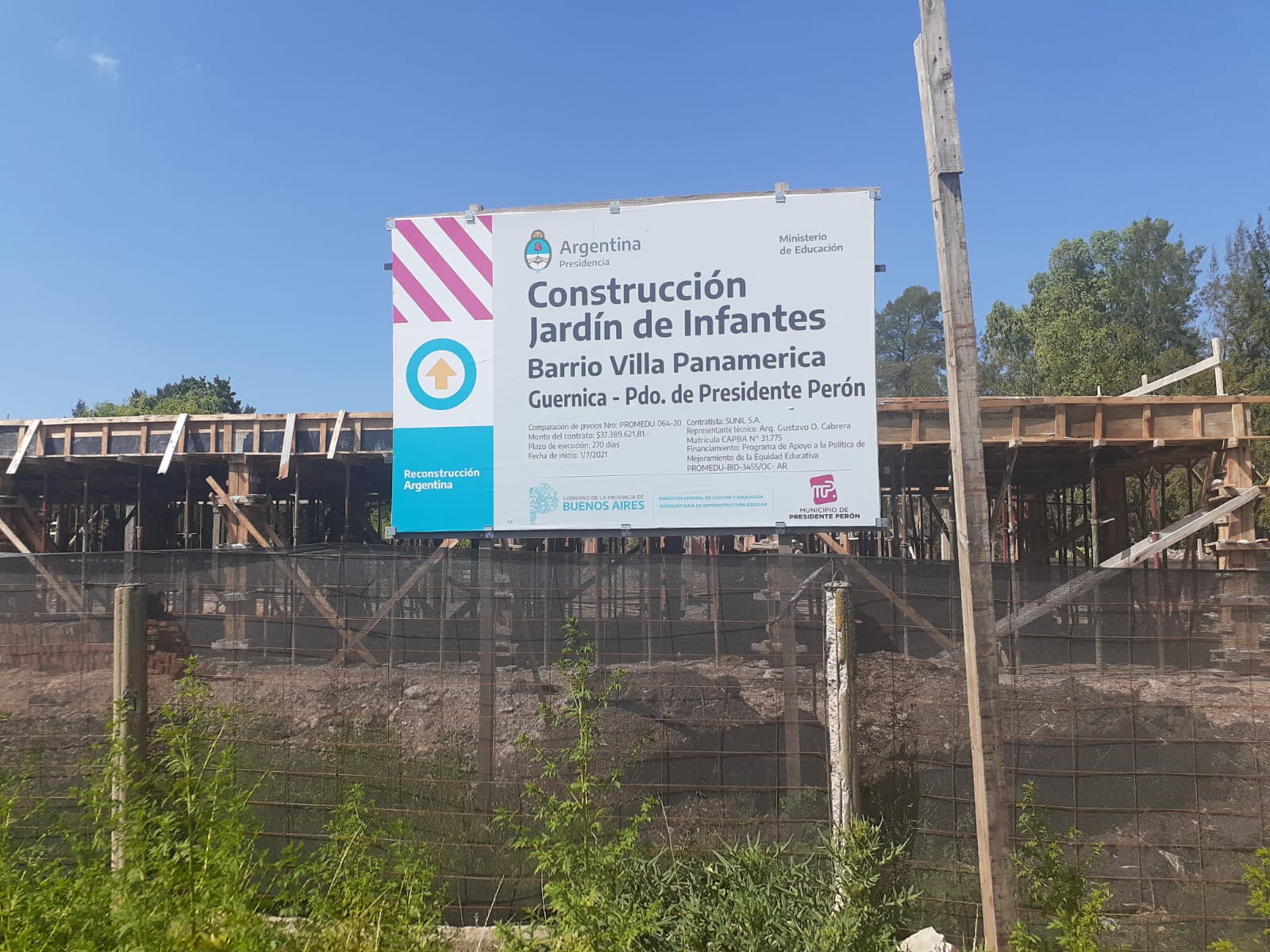 EDUCACIÓN/ Villa Panamérica: avanza la obra del jardín de infantes
