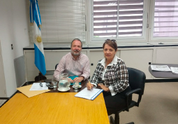 Reunión en ACUMAR entre Martín Sabattella y Blanca Cantero