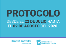 Protocolo desde el 22 de julio hasta el 02 de agosto de 2020